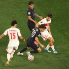 Christian Pulisic llevando el balón durante el encuentro de este jueves.