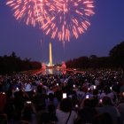 Imagen de archivo del Día de la Independencia a lo largo del National Mall