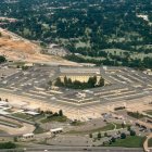 Vista aérea del Pentágono, sede del Departamento de Defensa de Estados Unidos, en Arlington, Virginia