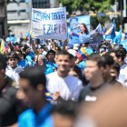 Manifestantes en las calles de Caracas