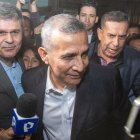 El expresidente de Perú, Ollanta Humala, habla con la prensa
