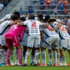 Se ve a los jugadores del Pachuca durante el partido de fútbol de la Leagues Cup entre el FC Cincinnati y el C.F. Pachuca, disputado en el TQL Stadium de Cincinnati, Ohio, el 4 de agosto de 2026. El Cincinnati venció al Pachuca por 3-1.