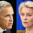 Primer Ministro canadiense Mark Carney  y la Presidenta de la Comisión Europea Ursula von der Leyen