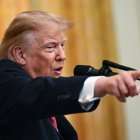 El presidente Donald Trump pronuncia un discurso durante un acto de celebración del Mes de la Herencia Hispana, este 30 de septiembre.