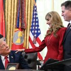 Donald Trump, junto a Michael y Susan Dell