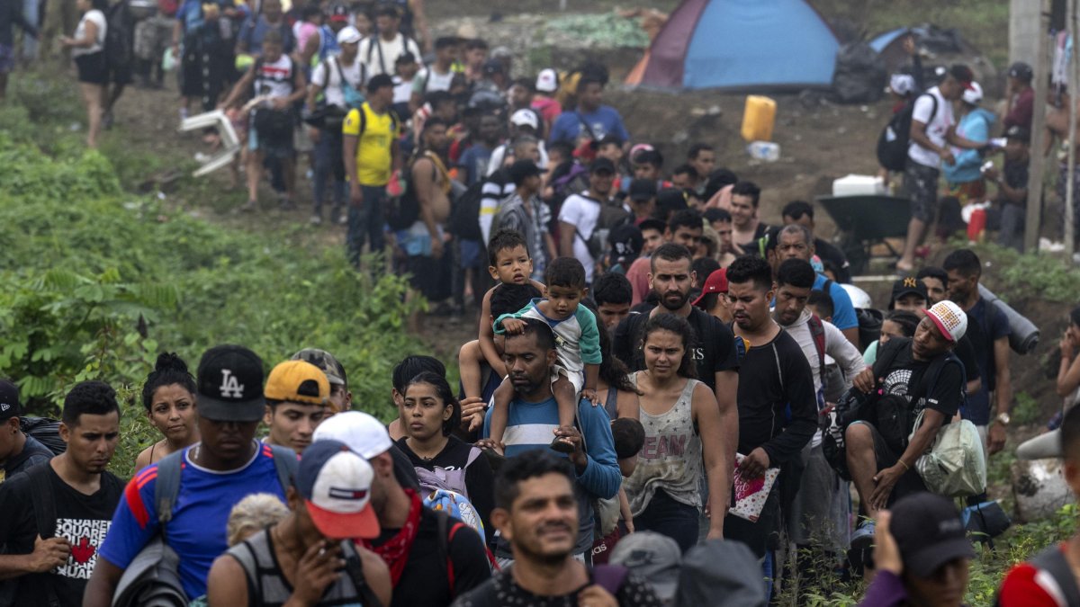 Migrantes en el Darién