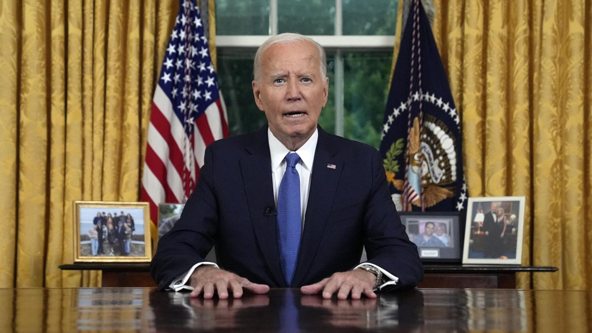 Joe Biden from the Oval Office