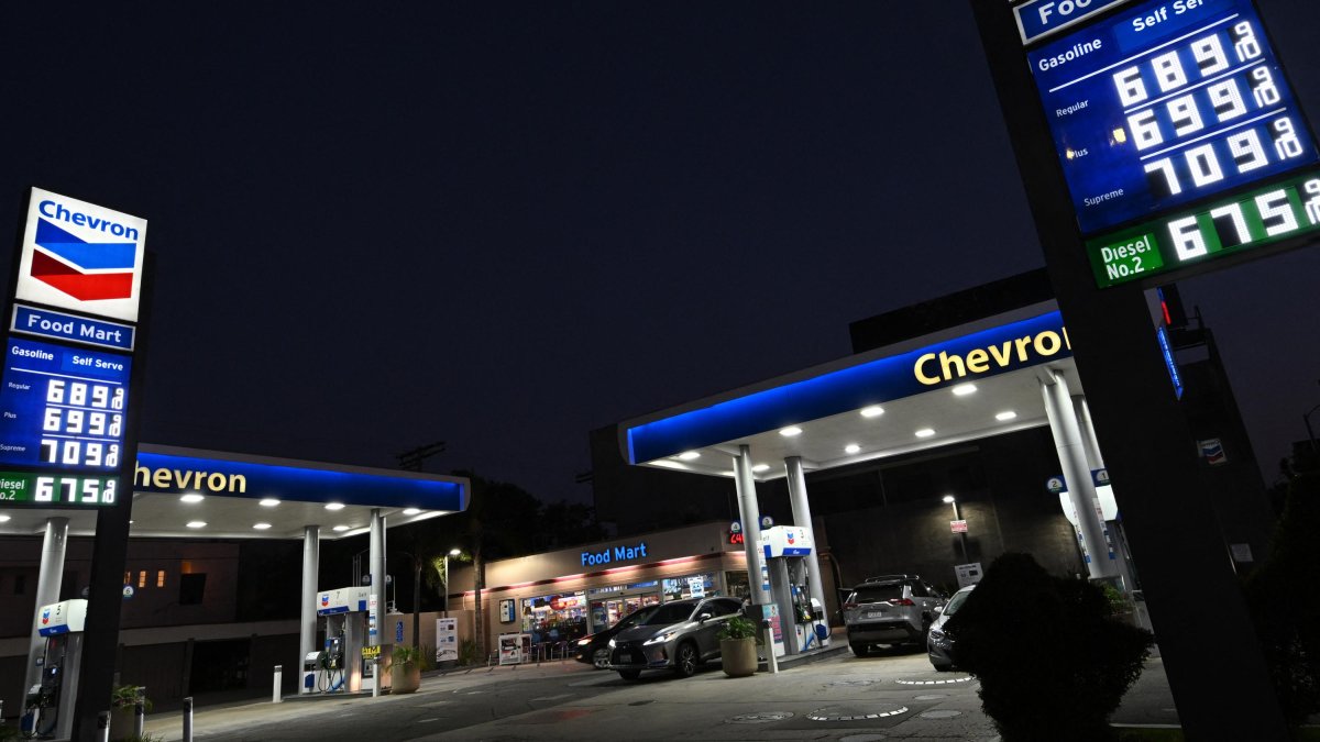 Una gasolinera de Chevron en California