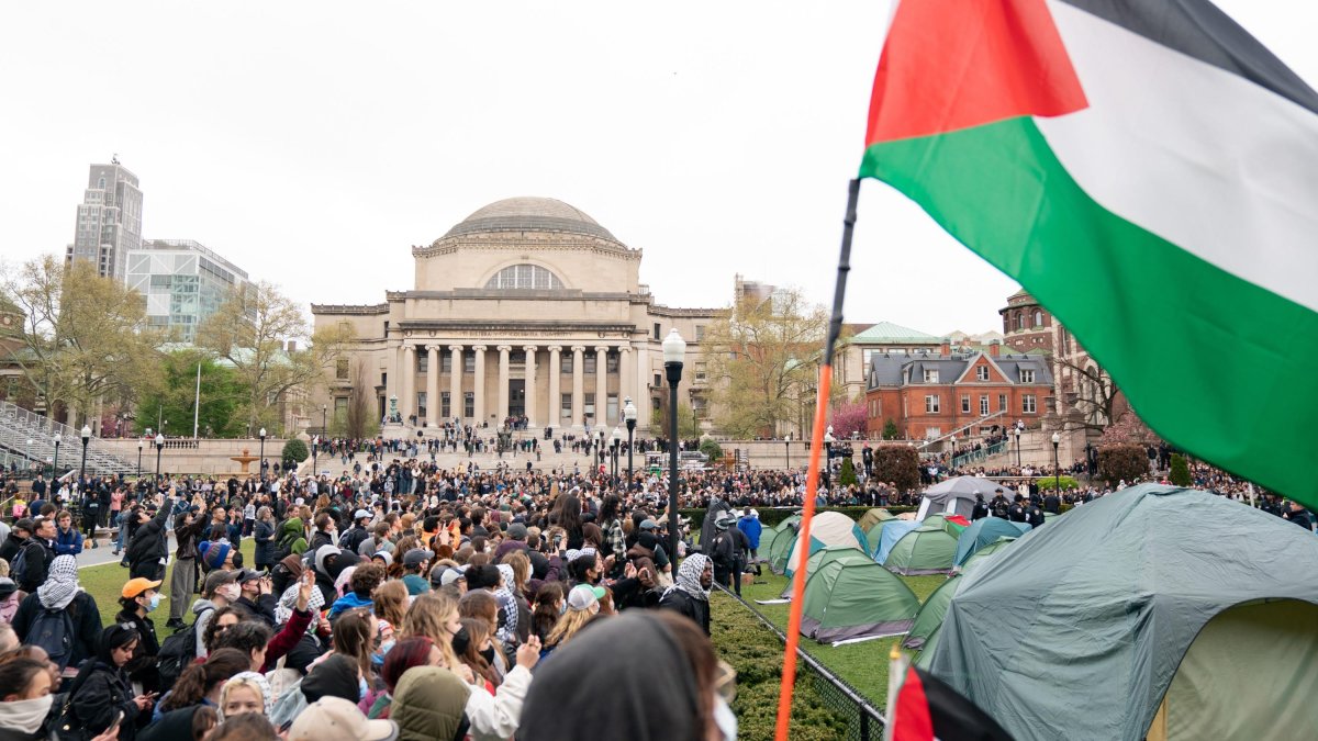 Estudiantes pro Palestina en la Universidad de Columbia