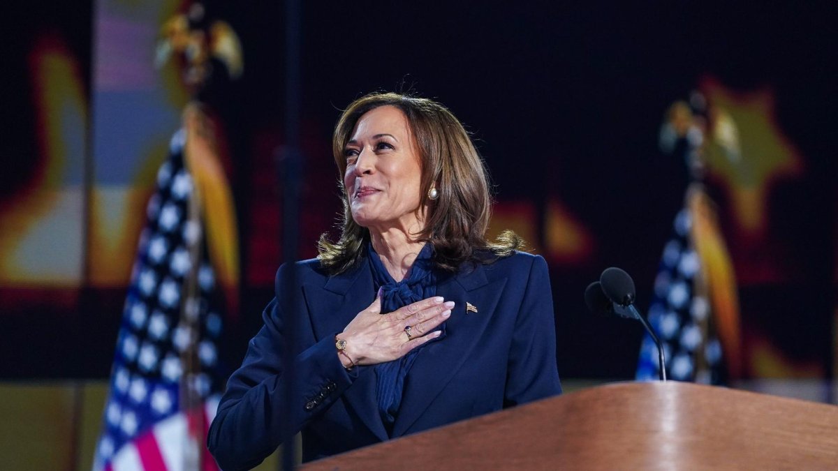 Kamala Harris, durante la Convención Nacional Demócrata 2024