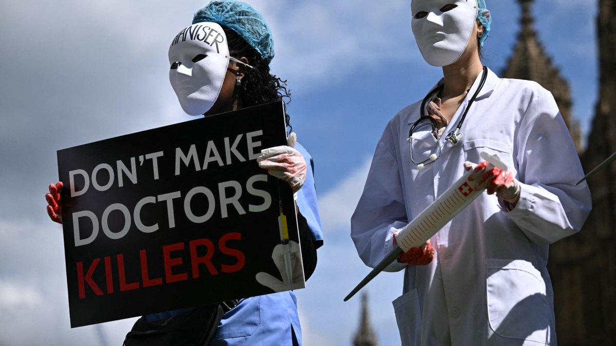 Manifestación en contra de la eutanasia