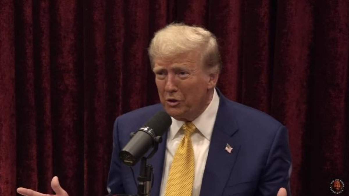 Trump on the Joe Rogan show/ Edit from screenshot.