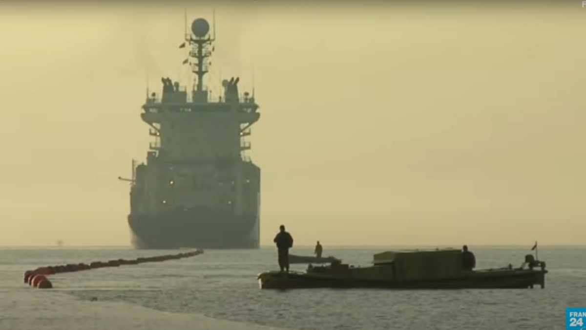 Barco chino en el Báltico