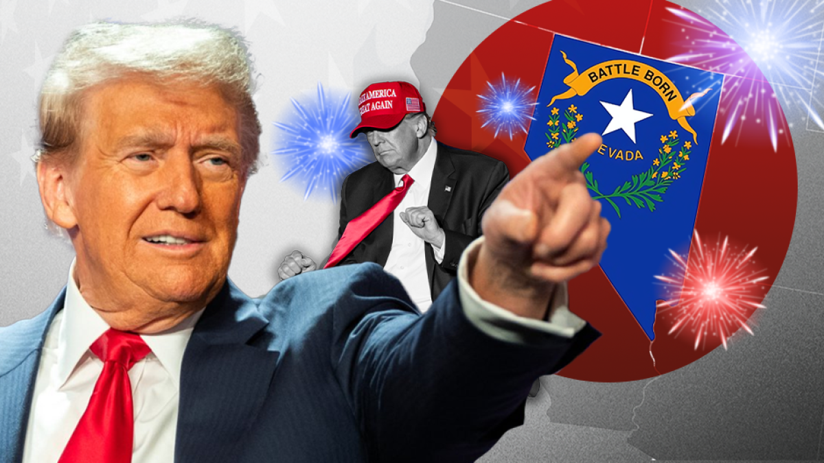 Trump ganó en Nevada por tres puntos porcentuales/ Diseño Voz Media- Alison Roberts