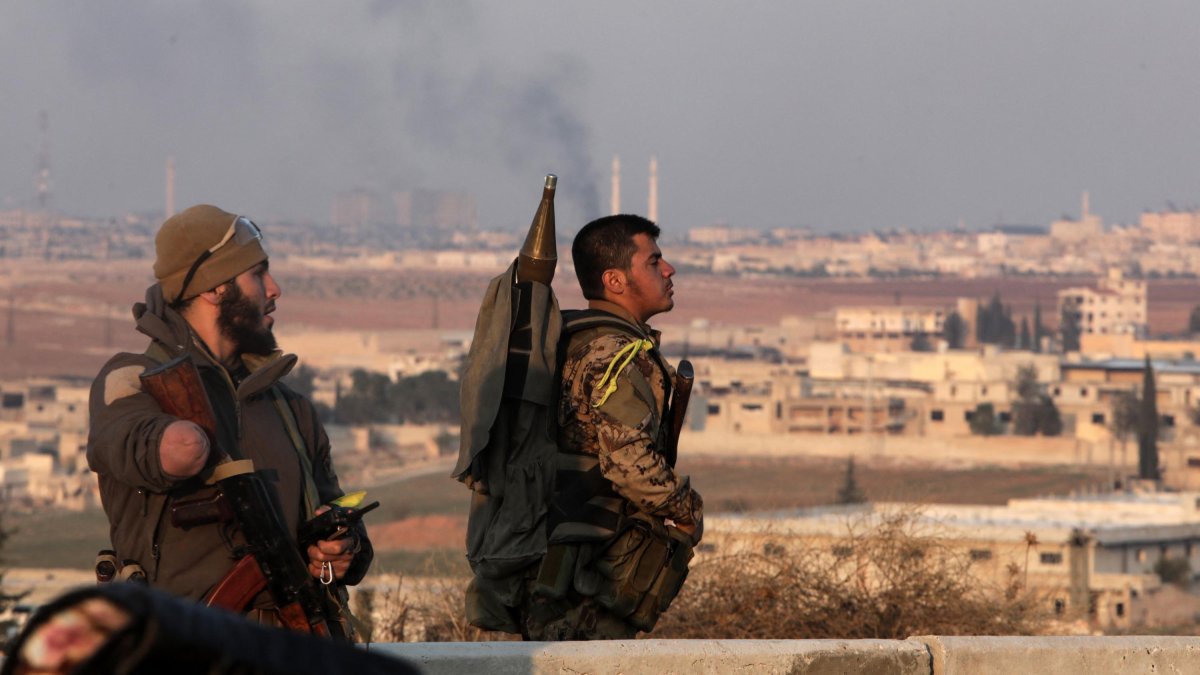 Yihadistas rebeldes en la provincia de Alepo, Siria