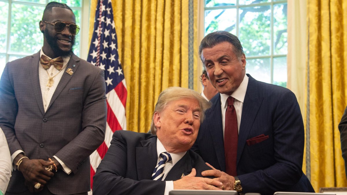 Trump y Stallone, en la Casa Blanca