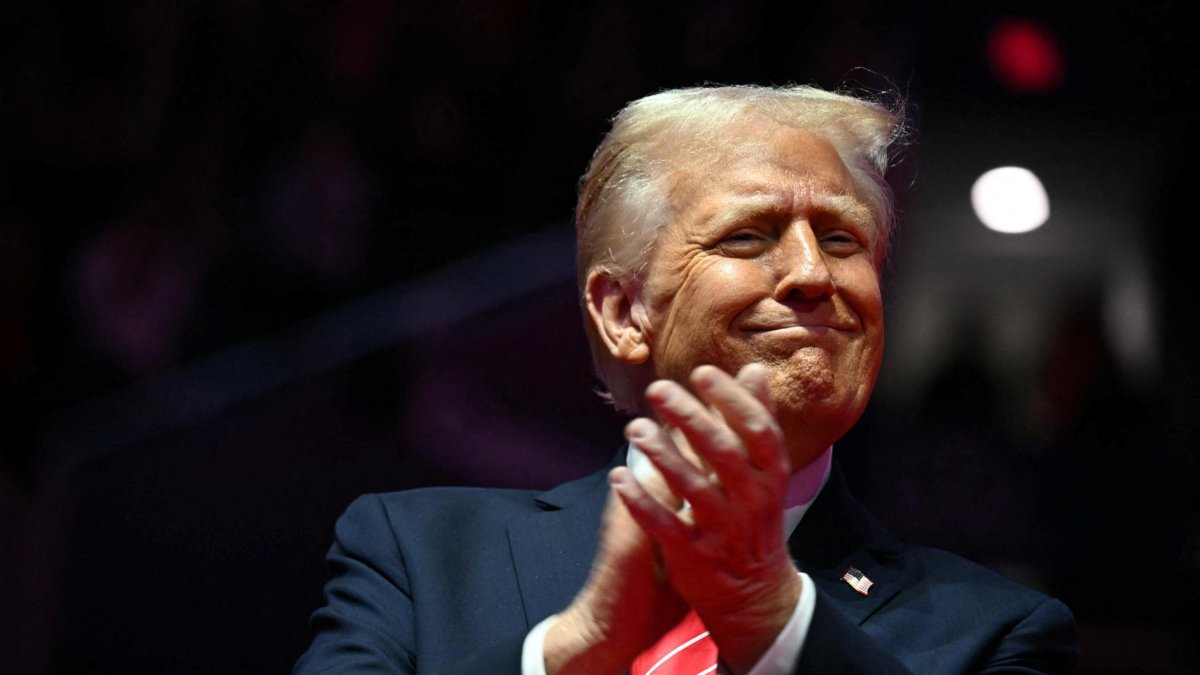 Donald Trump, durante un mitin de MAGA