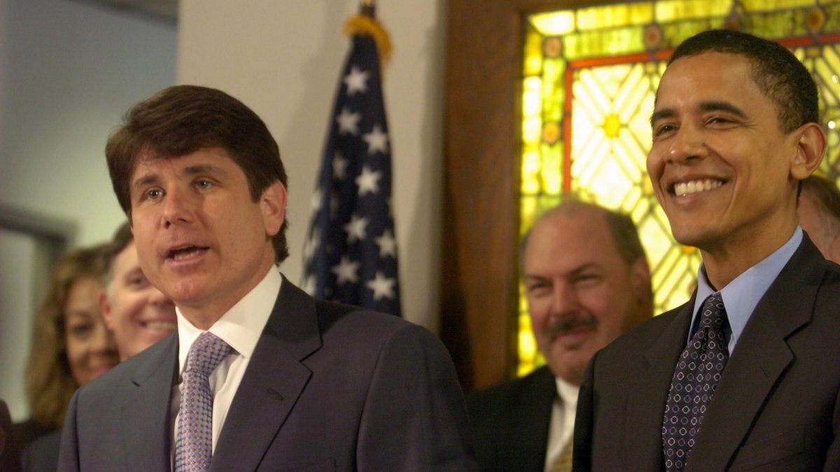 Rod Blagojevich junto al entonces senador por Illinois Barack Obama en 2004