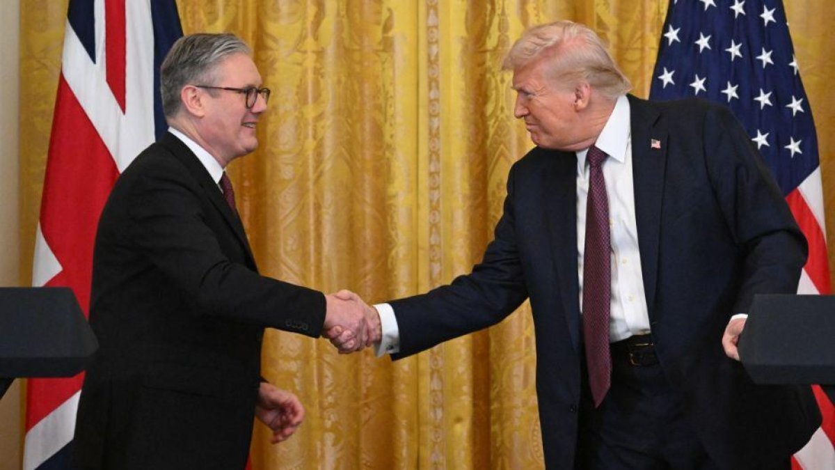 Imagen de archivo de Trump y Starmer