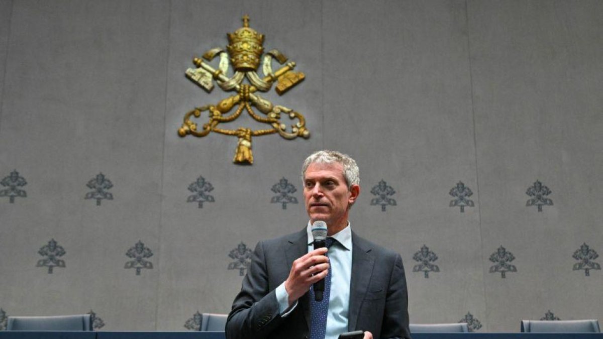 Vatican Press Office spokesperson Matteo Bruni