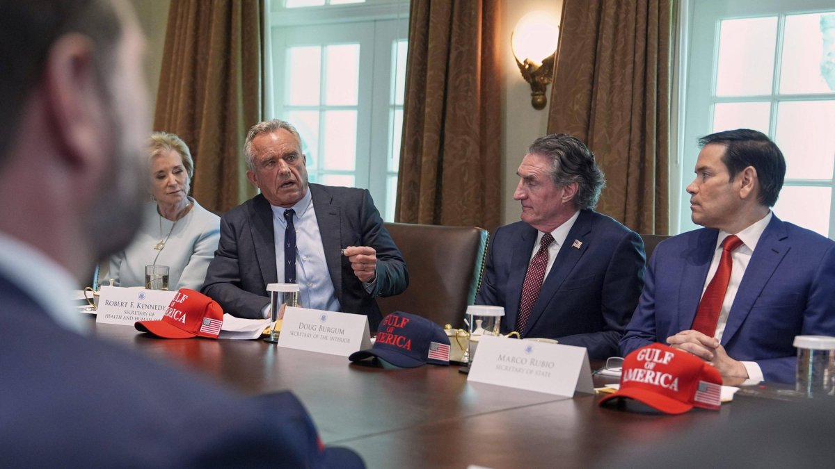 Robert F. Kennedy Jr. at a cabinet meeting.