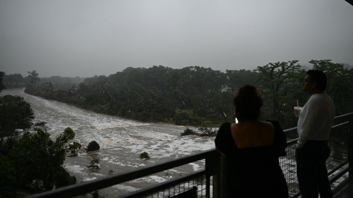 Desbordamiento del río Guadalupe (Texas) por las intensas lluvias