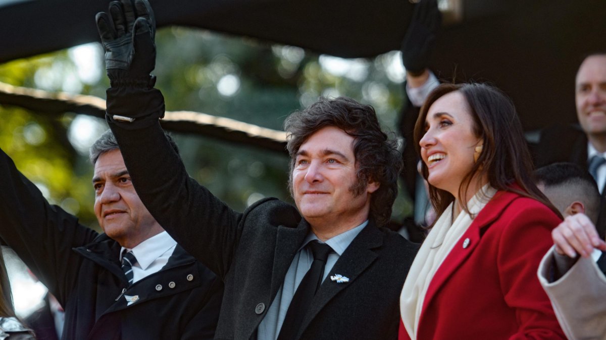 Argentine President Javier Milei and Vice President Victoria Villarruel (file image).
