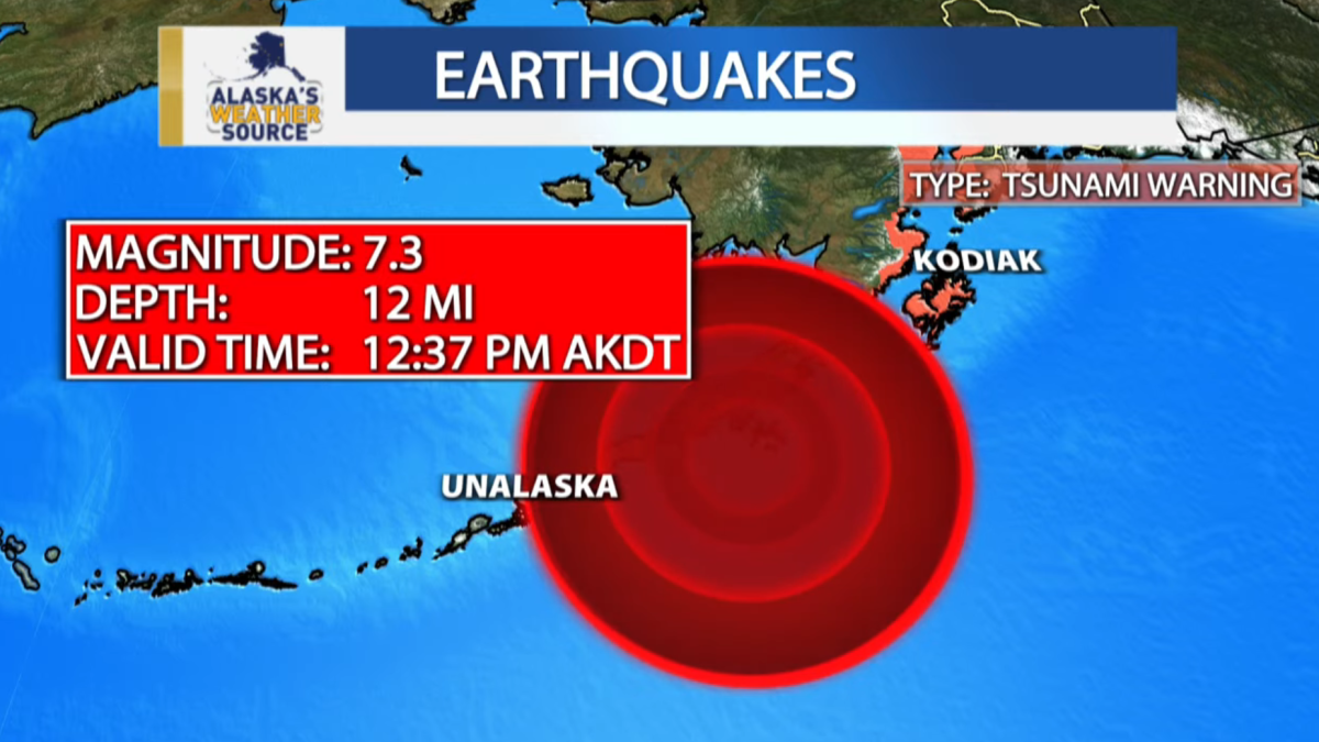 Alaska tsunami warning cancelled.