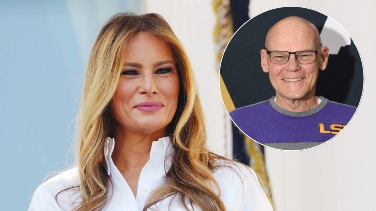 Melania Trump and James Carville