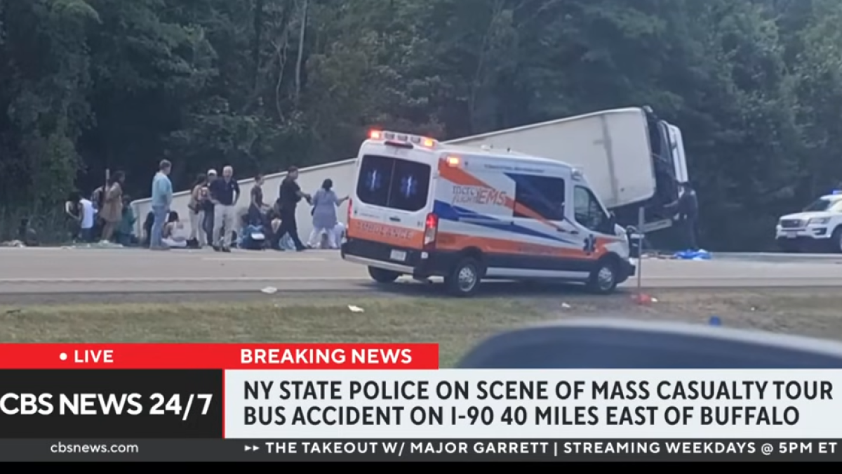 Bus accident in New York state.