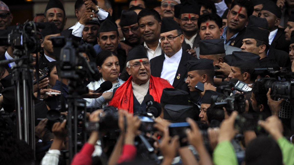 KP Sharma Oli en una foto de archivo