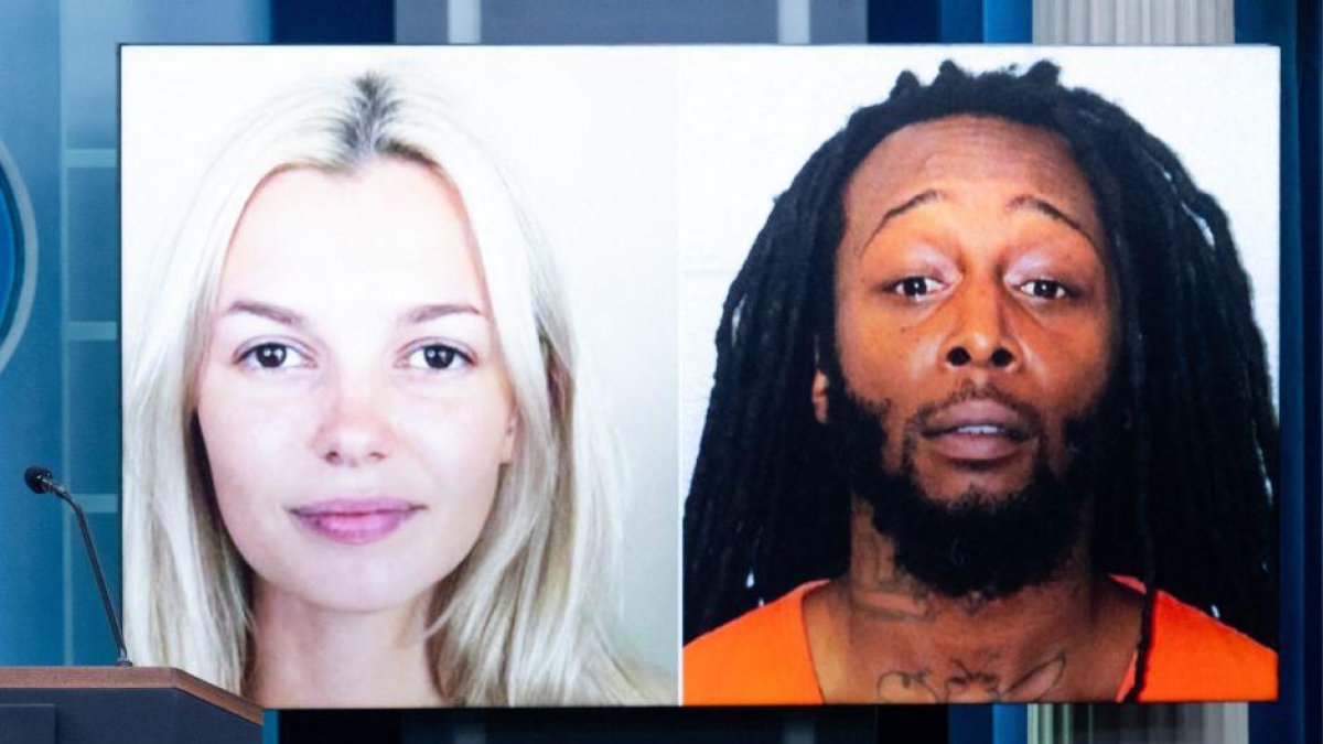 Iryna Zarustka and her alleged killer, Decarlos Brown