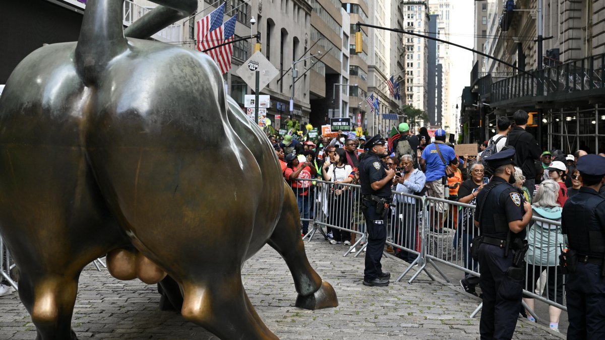Wall Street protest/ Angela Weiss.