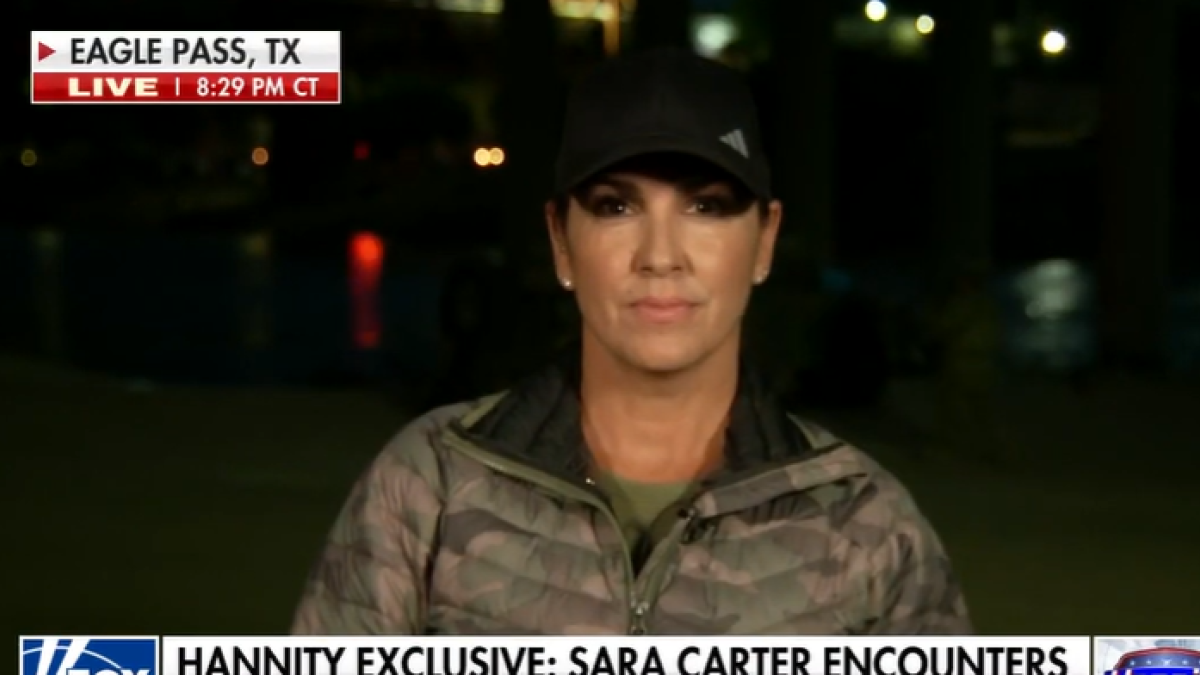 Sara Carter in Texas/Edit from screenshot.