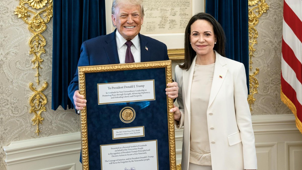 Donald Trump y María Corina Machado en la Casa Blanca