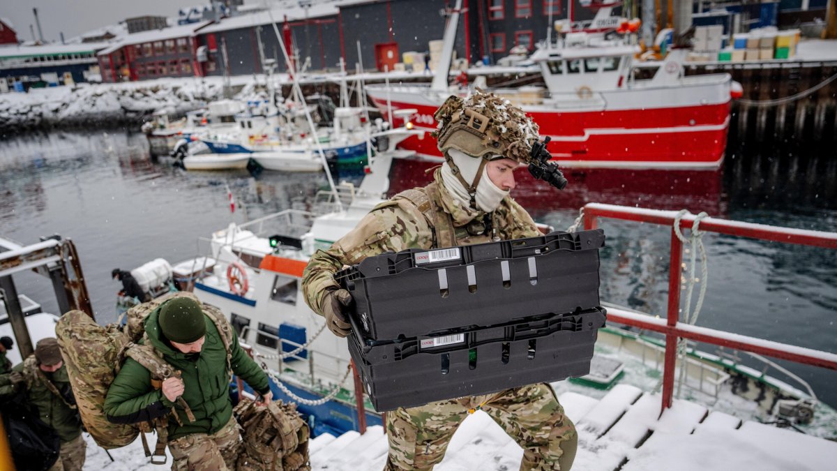 Soldados daneses en Nuuk, Groenlandia