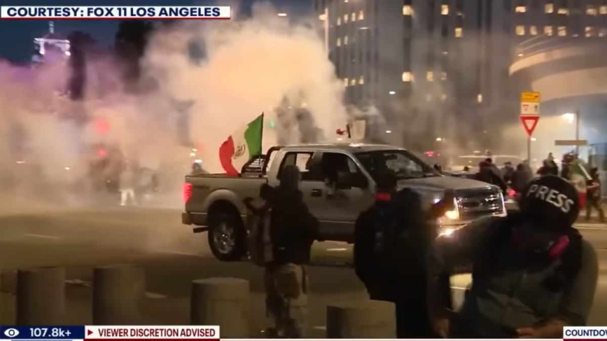 Anti-ICE protesters in Los Angeles