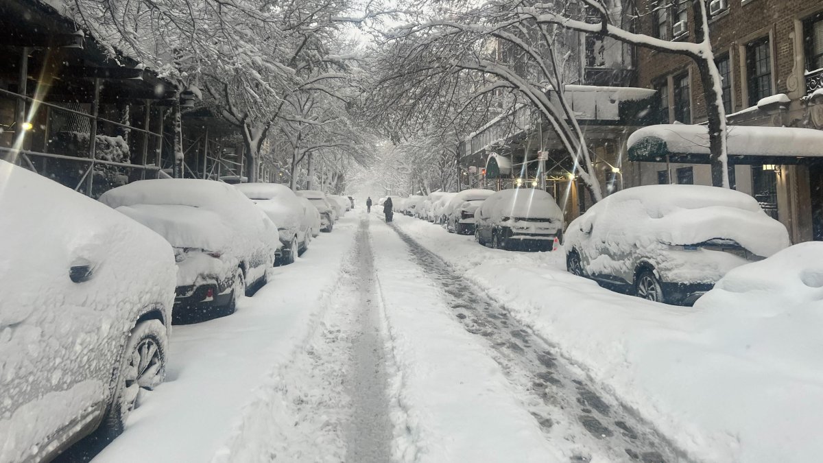 Winter storm in New York