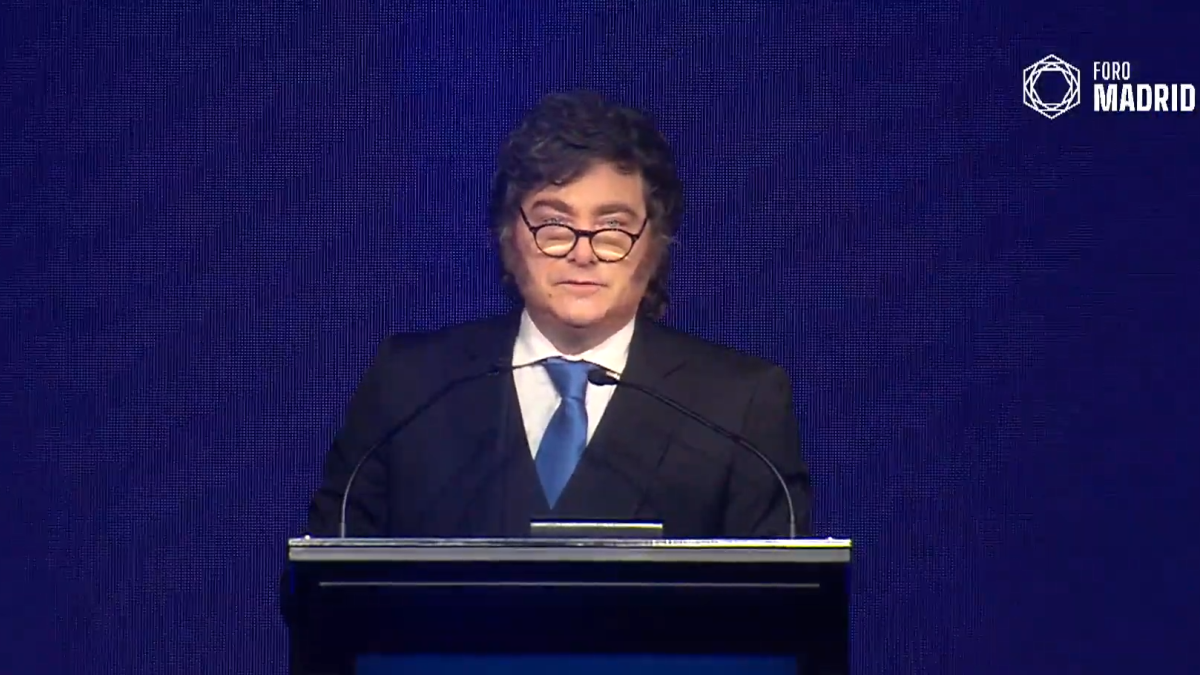 El presidente Javier Milei en El Foro Madrid