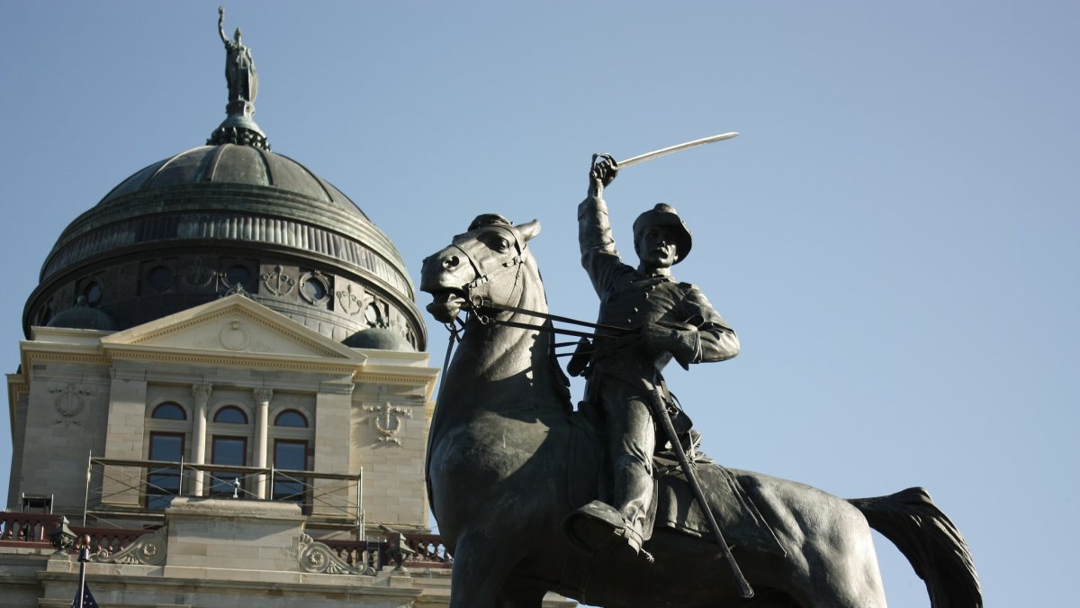 Detalle de la estatua de Thomas Francis Meaghe en el Capitolio de Montana (Great Beyond - Flickr).