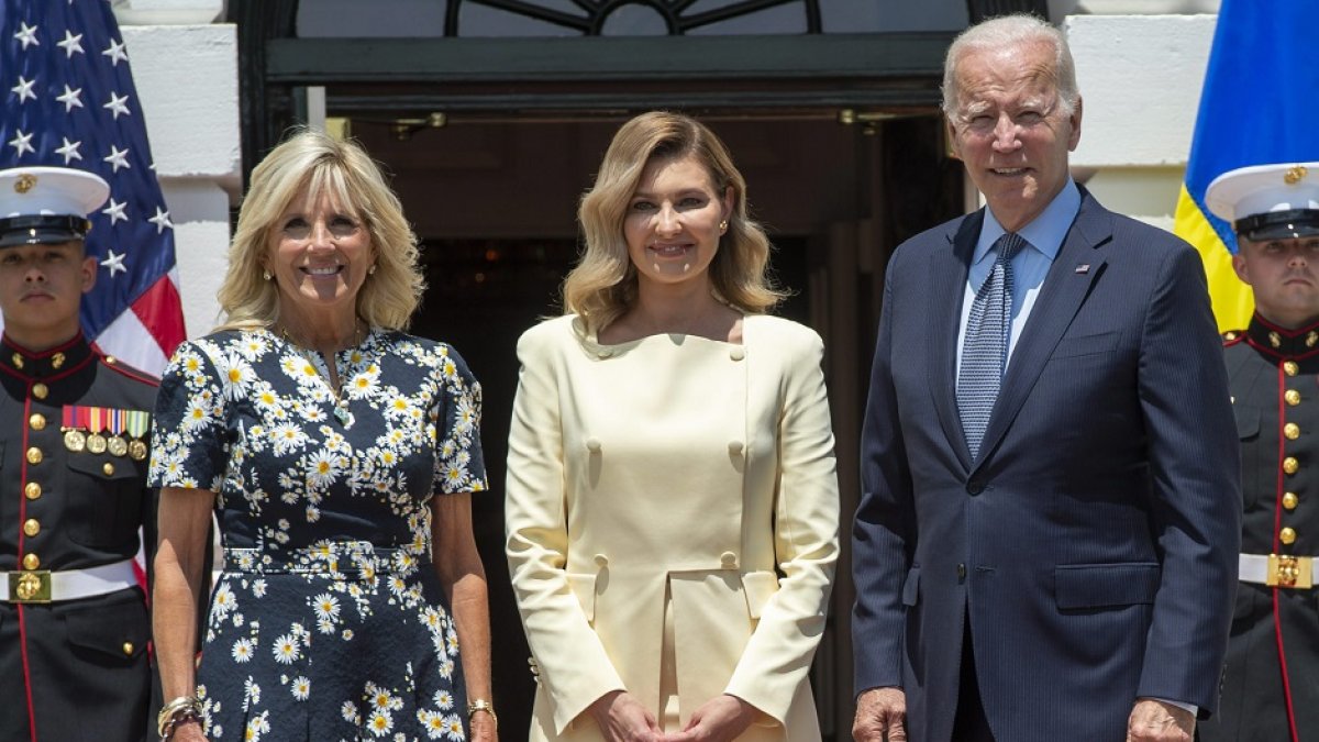 Joe y Jill Biden reciben a la primera dama de Ucrania (Cordon Press)