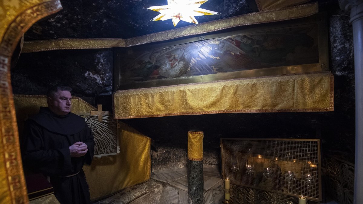 El Portal de Belén, en la Basílica de la Natividad / Cordon Press.