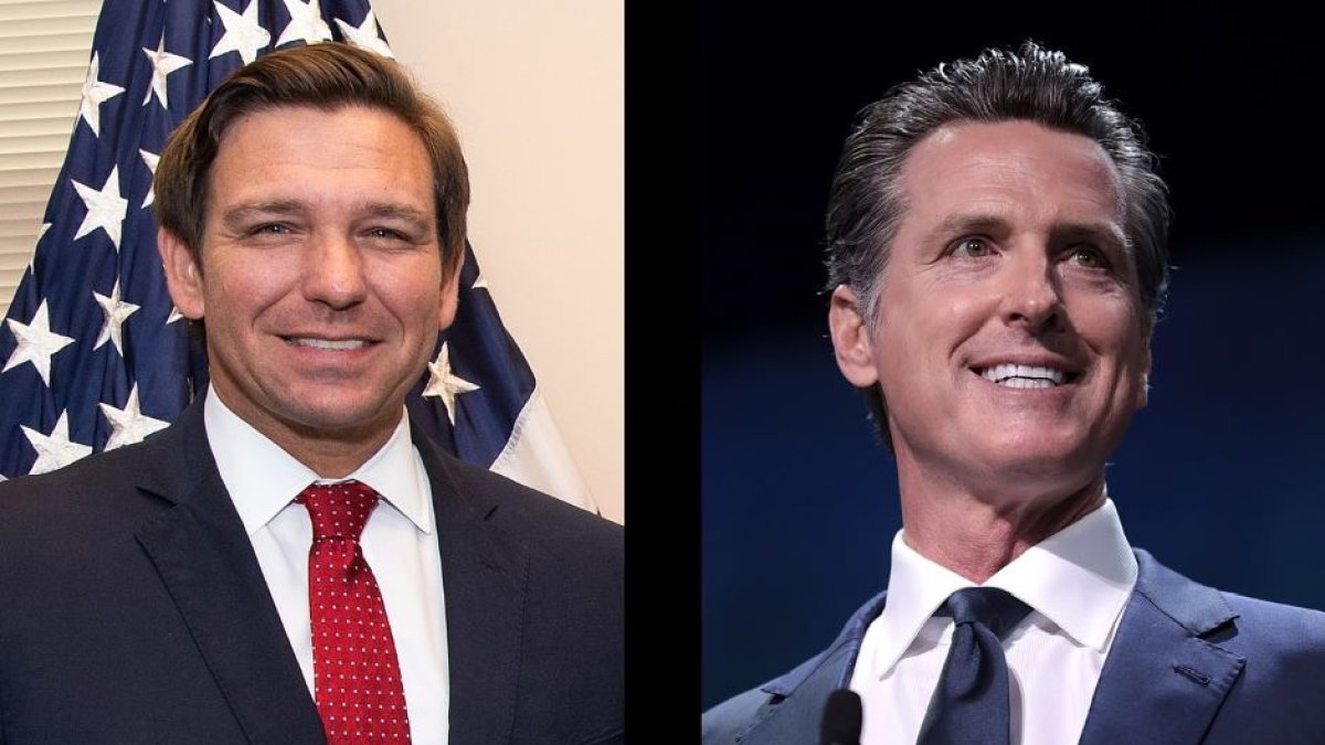 Ron DeSantis y Gavin Newson / Wikimedia Commons.