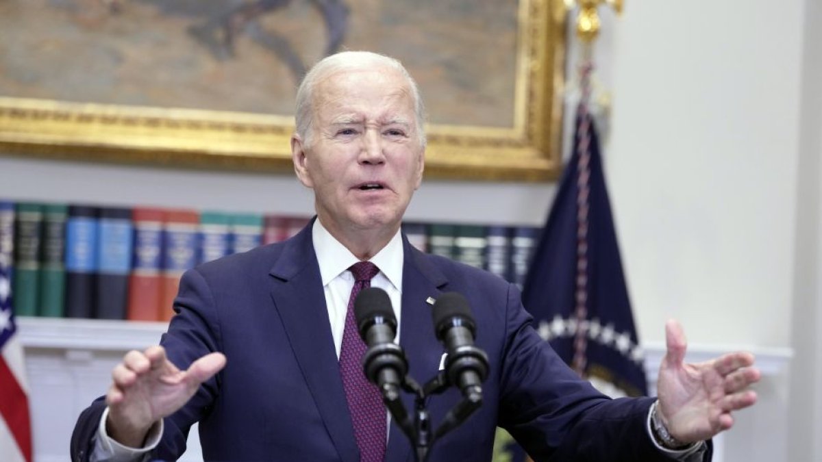 Joe Biden en una conferencia de prensa.