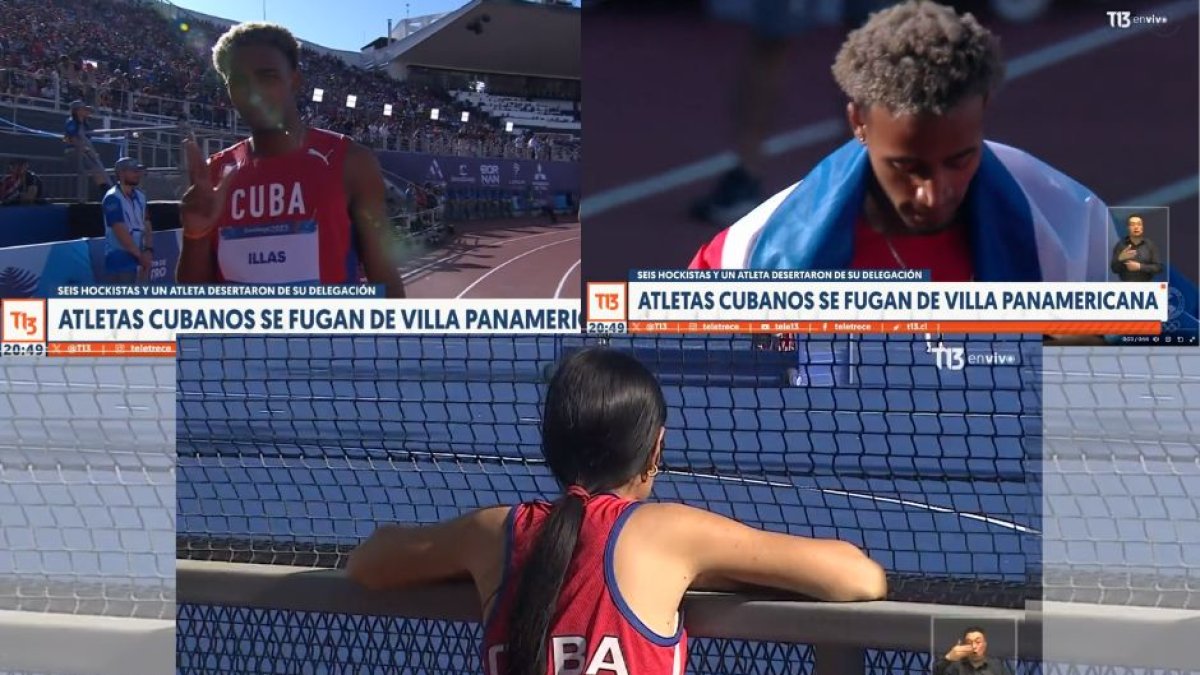 Siete deportistas cubanos abandonan la delegación de los Juegos Panamericanos Santiago en Chile 
/ Video capture (@T13 - Twitter)