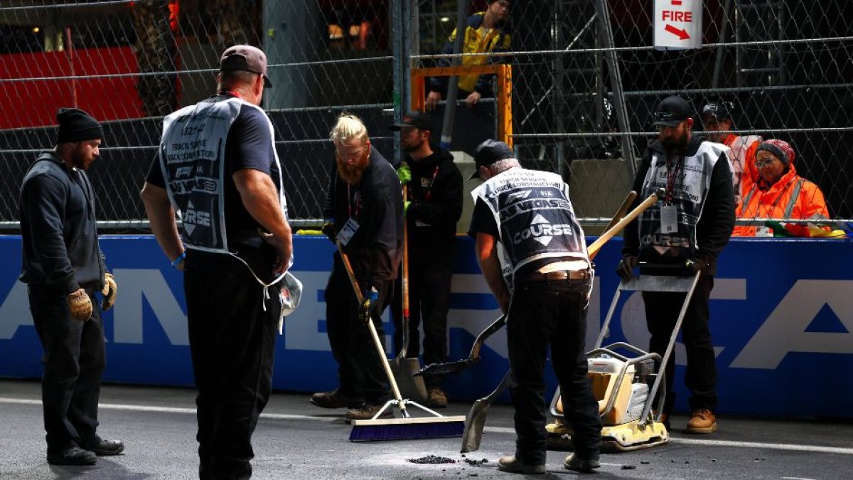 Track breakdown delays second practice session of Las Vegas GP (Cordon Press)