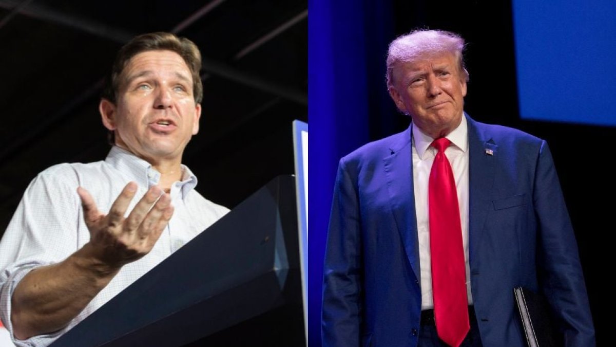 Ron DeSantis (l) and Donald Trump (r) will be present at the Freedom Summit in Florida (Credit: photo edited with images from Cordon Press)