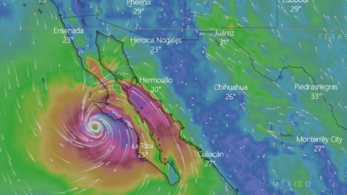 (Captura de pantalla / Windy.com)