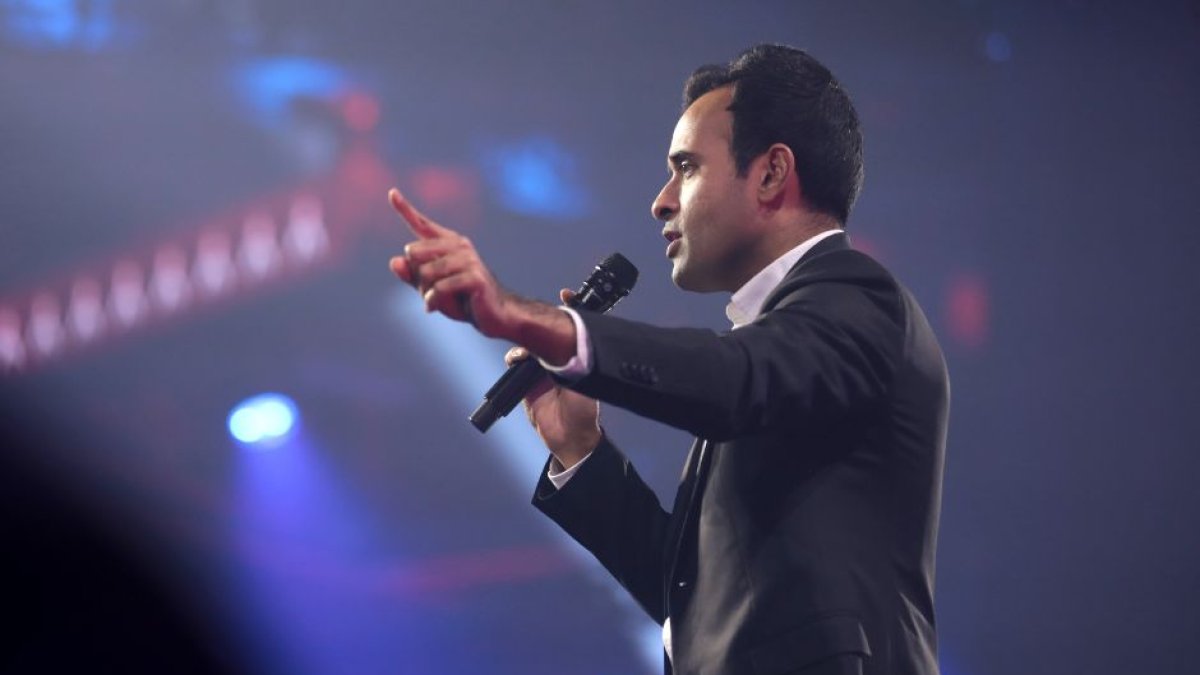 Vivek Ramaswamy en un evento de campaña (Gage Skidmore / Flickr)