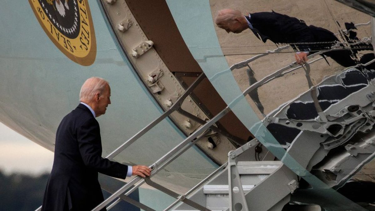 El presidente Joe Biden aborda el Air Force One el 17 de octubre, rumbo a Israel. | (Cordon Press)
